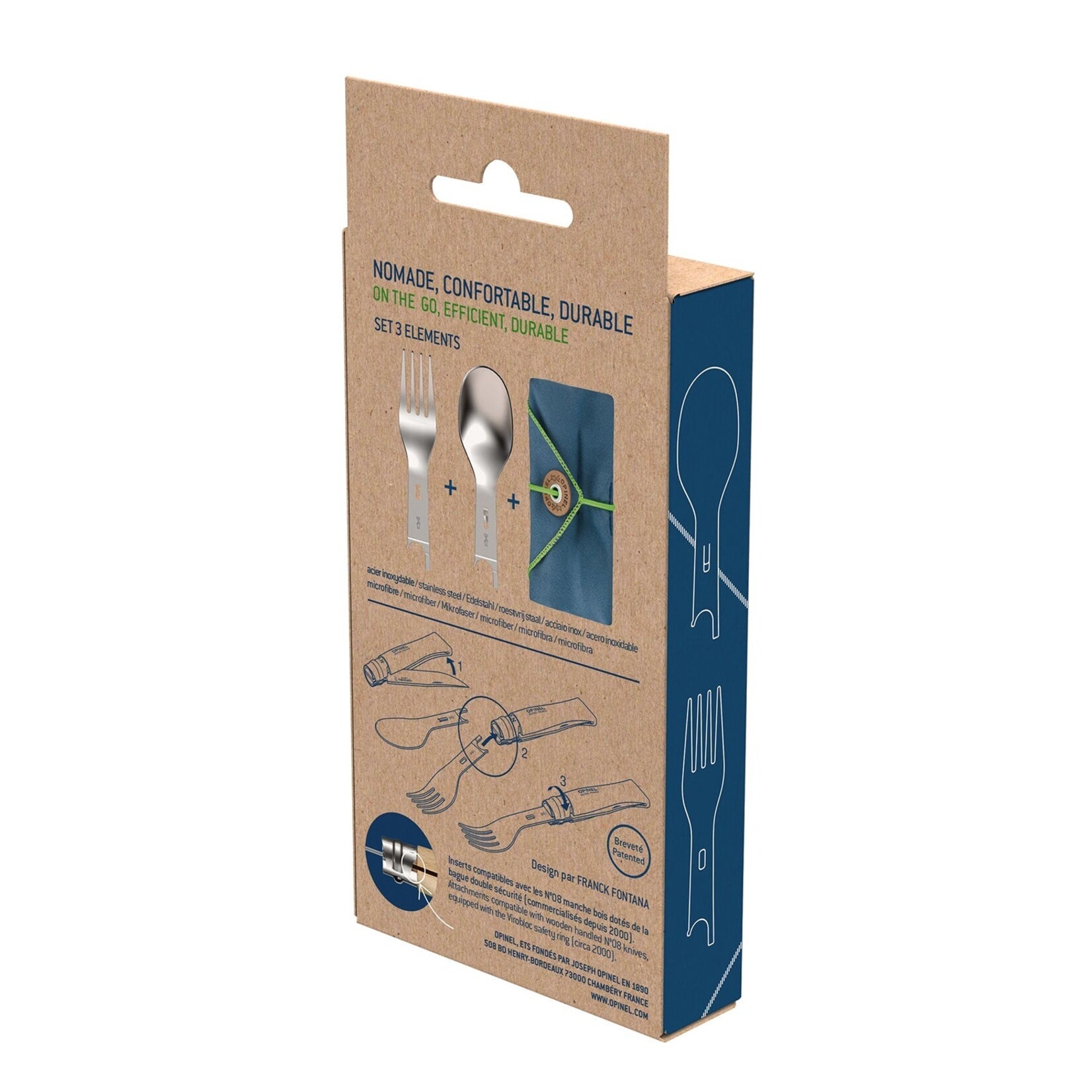 OPINEL 002501 - ENSEMBLE D'INSERTS DE COUVERTS POUR PIQUE-NIQUE PICNIC+ OPINEL
