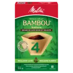 MELITTA 62500 - FILTRE CONIQUE EN BAMBOU NATUREL #4 (80 FILTRES) MELITTA