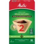 MELITTA 62285 - FILTRE CONIQUE EN PAPIER BRUN NATUREL #2 (100 FILTRES) MELITTA
