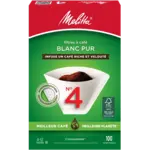 MELITTA 62410 - FILTRE CONIQUE EN PAPIER BLANC PURE #4 (100 FILTRES) MELITTA