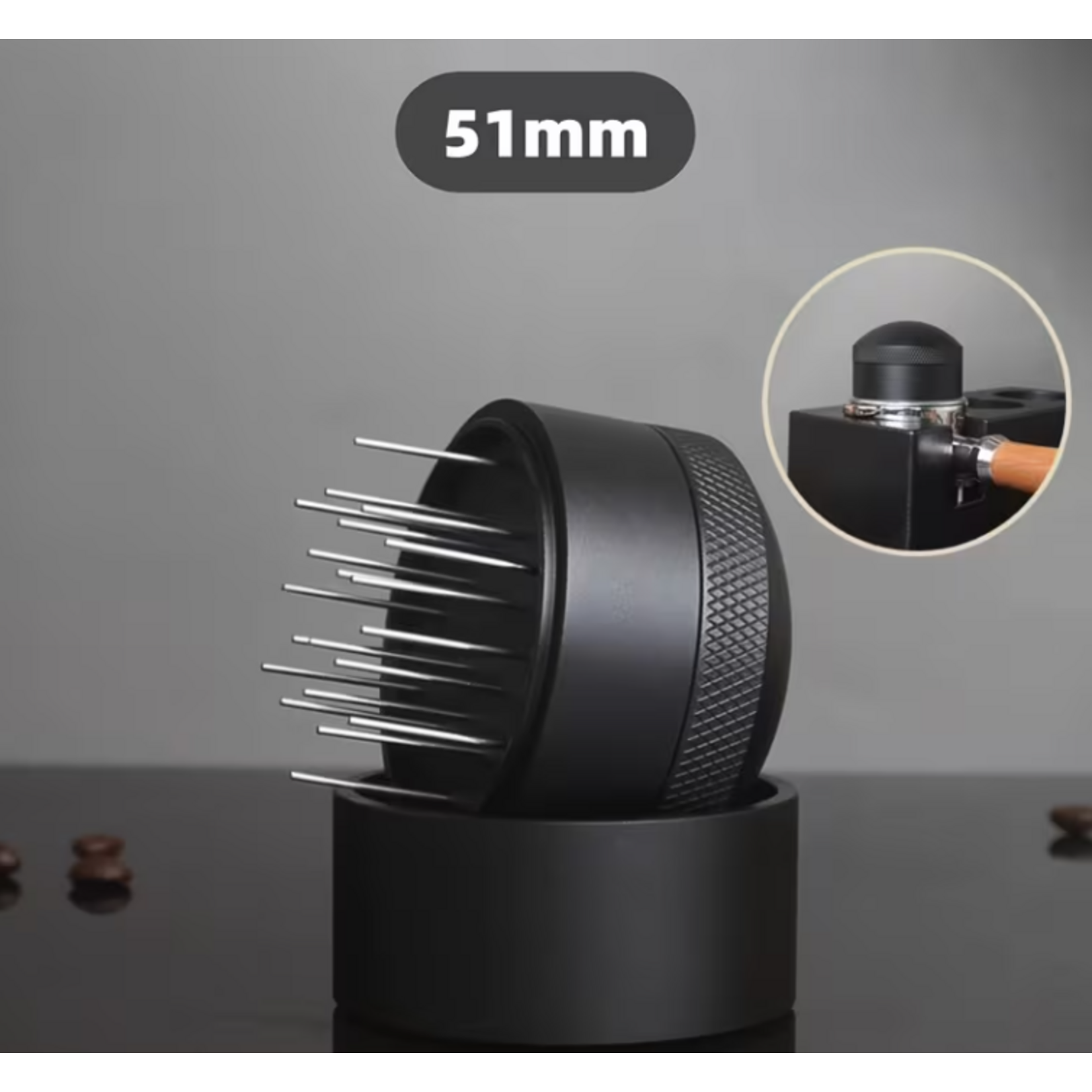 ACC51B - AERATEUR DE CAFE AVEC COMPARTIMENT 51mm NOIR