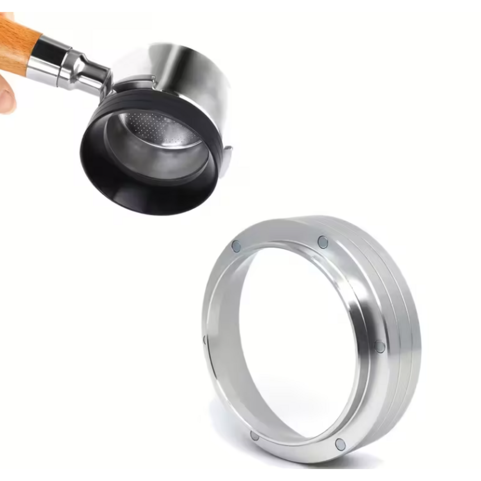 ED53S - ENTONNOIR DE DOSSAGE MAGNETIQUE 53MM ARGENT