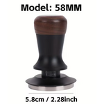 PC58WB - PRESSE-CAFE A RESSORT 58mm BOIS ET NOIR