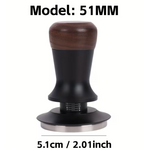 PC51WB - PRESSE-CAFE A RESSORT 51mm BOIS ET NOIR