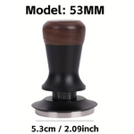 PC53WB - PRESSE-CAFE A RESSORT 53mm BOIS ET NOIR