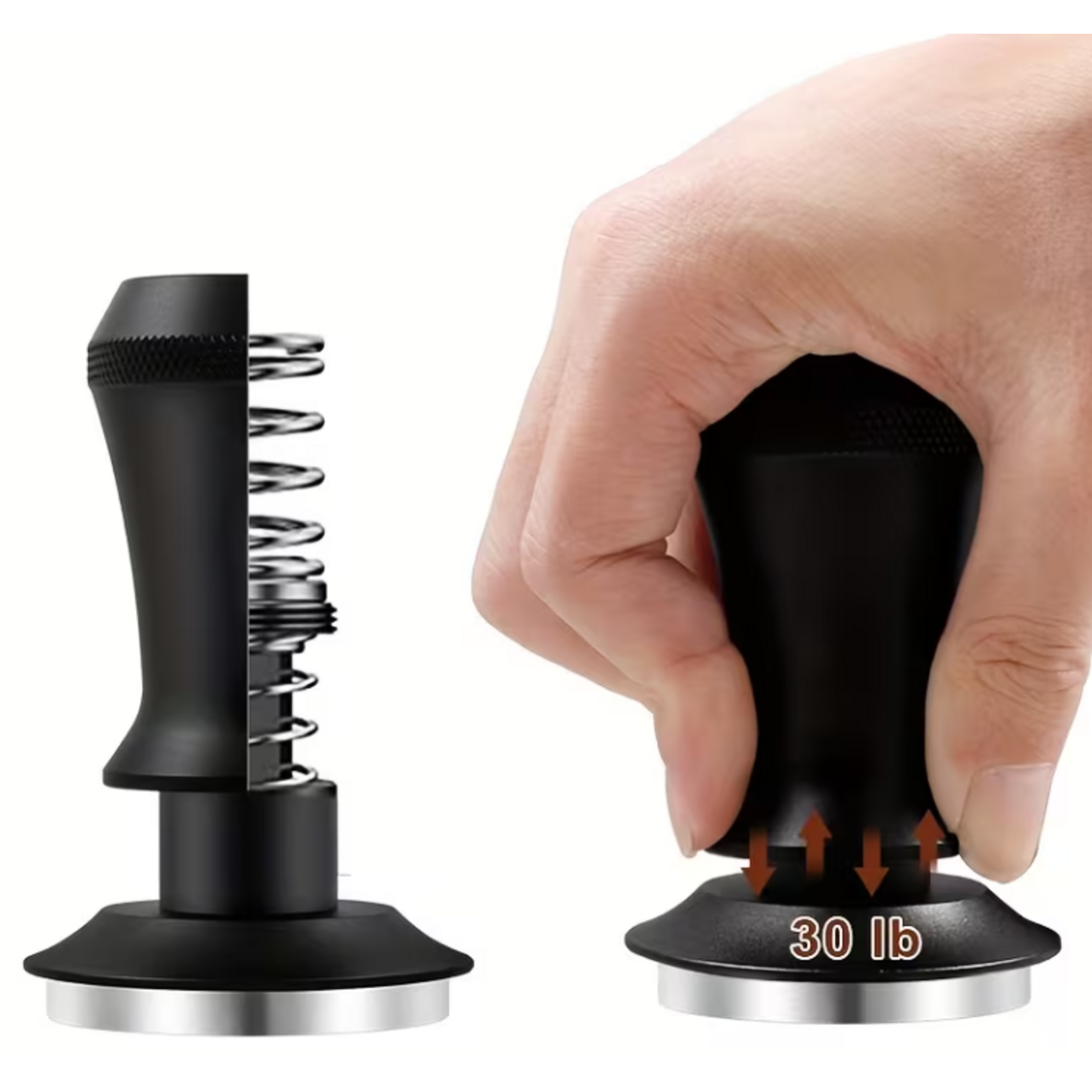 PC53B - PRESSE-CAFE A RESSORT 53mm NOIR