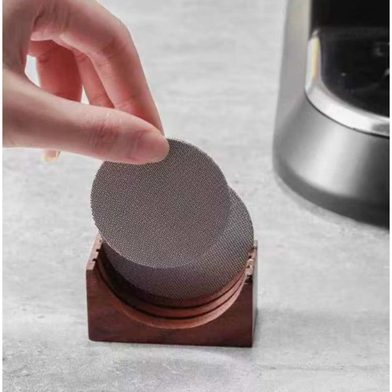 SGIPF - SUPPORT A GRILLE D'INFUSION DE PORTE-FILTRE EN BOIS