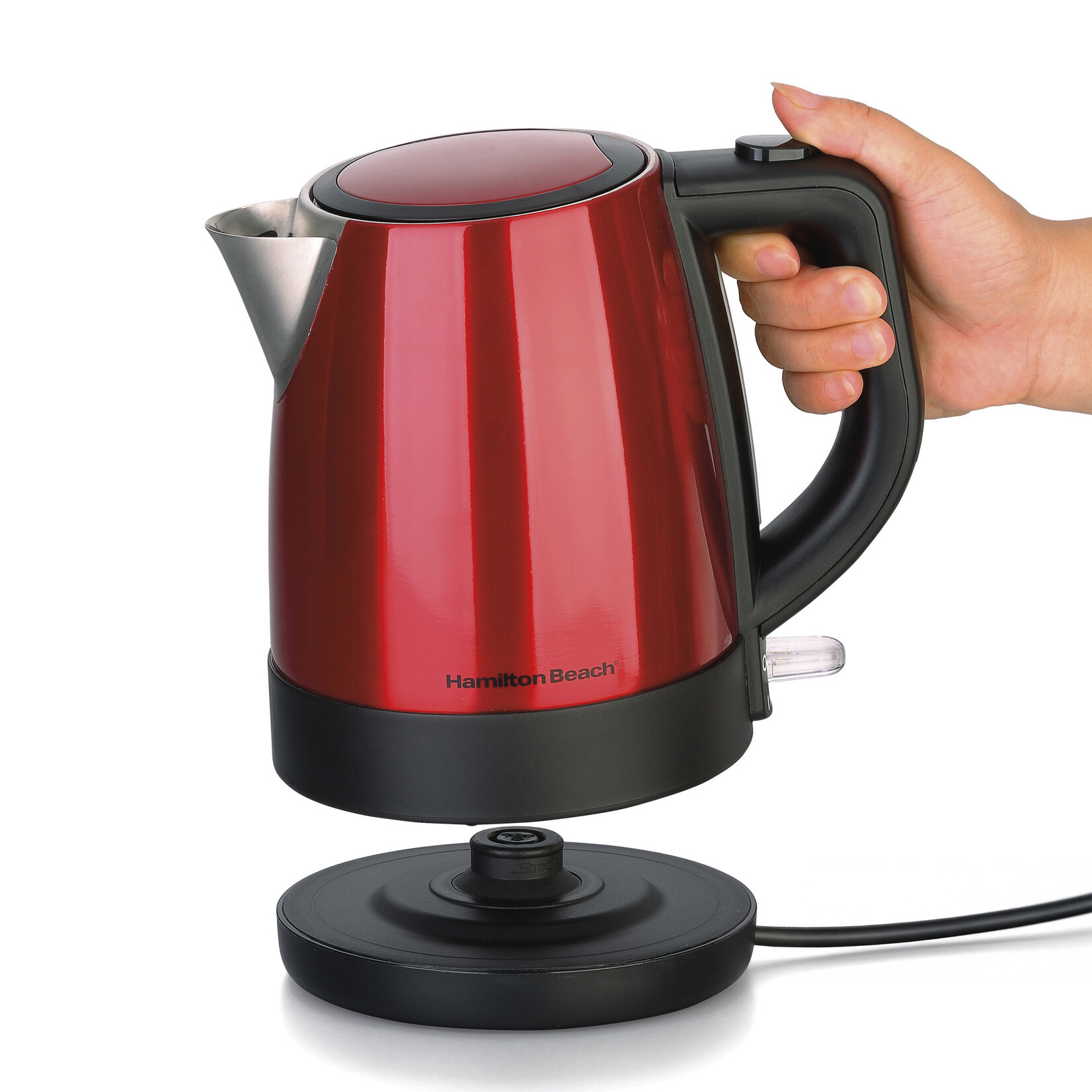 HAMILTON BEACH 40798C - BOULLOIRE EN ACIER INOXYDABLE ROUGE 1L HAMILTON BEACH