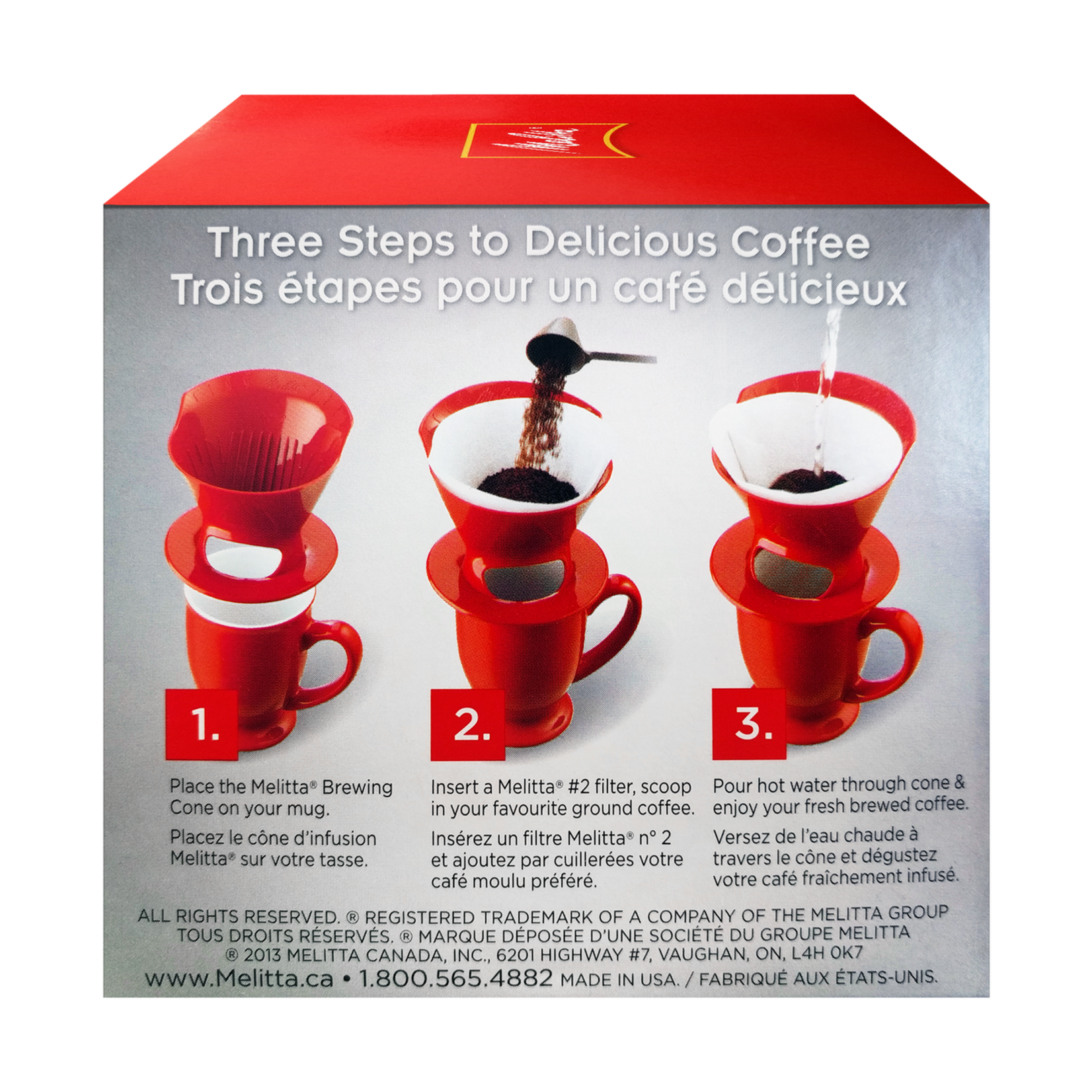MELITTA 640820 - CAFETIERE POUR-OVER EN PLASTIQUE ROUGE  MELITTA