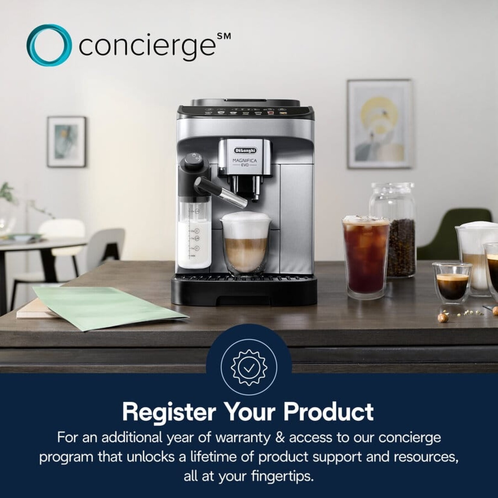 DELONGHI MAGNIFICA EVO AUTOMATIQUE AVEC MOUSSEUR ARGENT