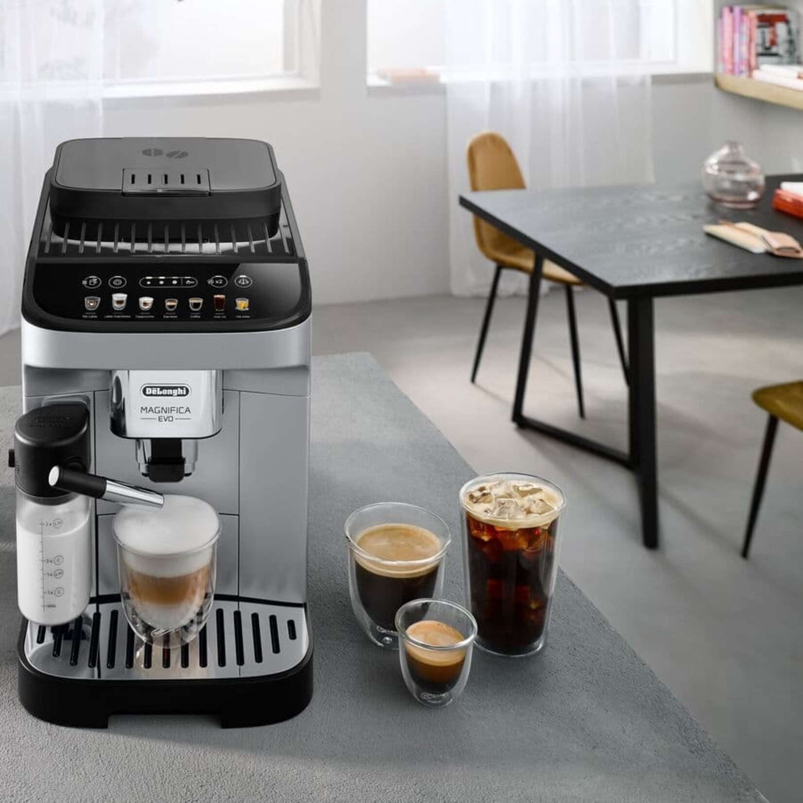 DELONGHI MAGNIFICA EVO AUTOMATIQUE AVEC MOUSSEUR ARGENT