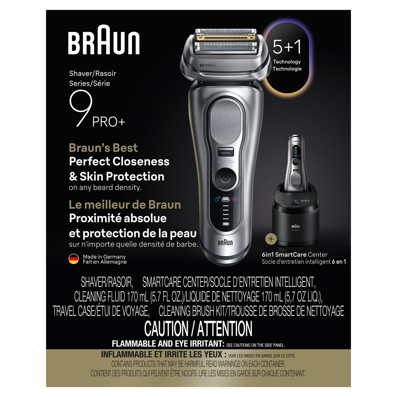BRAUN 9667CC - RASOIR SERIE 9 PRO+  AVEC BASE DE NETTOYAGE BRAUN