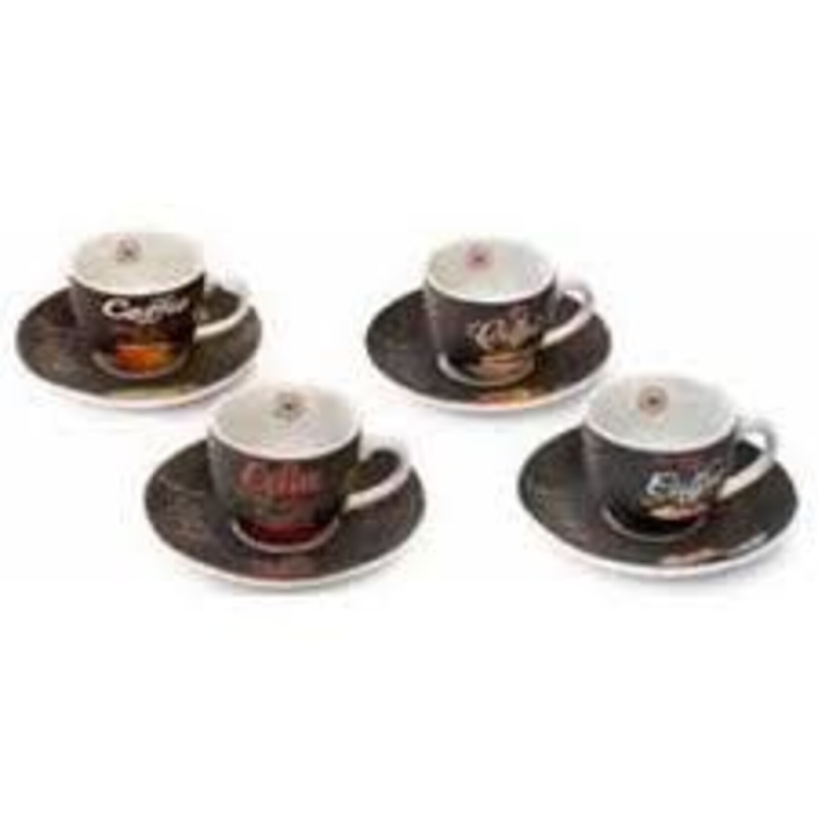 SARA CUCINA R10046 - ENSEMBLE DE 4 TASSES AVEC SOUCOUPES 150ml SARA CUCINA NR