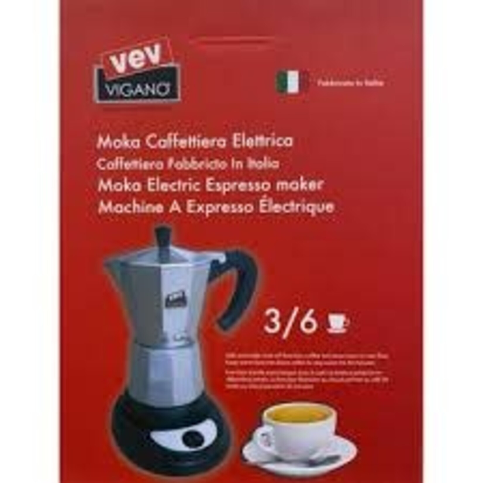 VEV VIGANO 97736 - CAFETIERE ITALIENNE ELECTRIQUE 3 A 6 TASSES VEV VIGANO