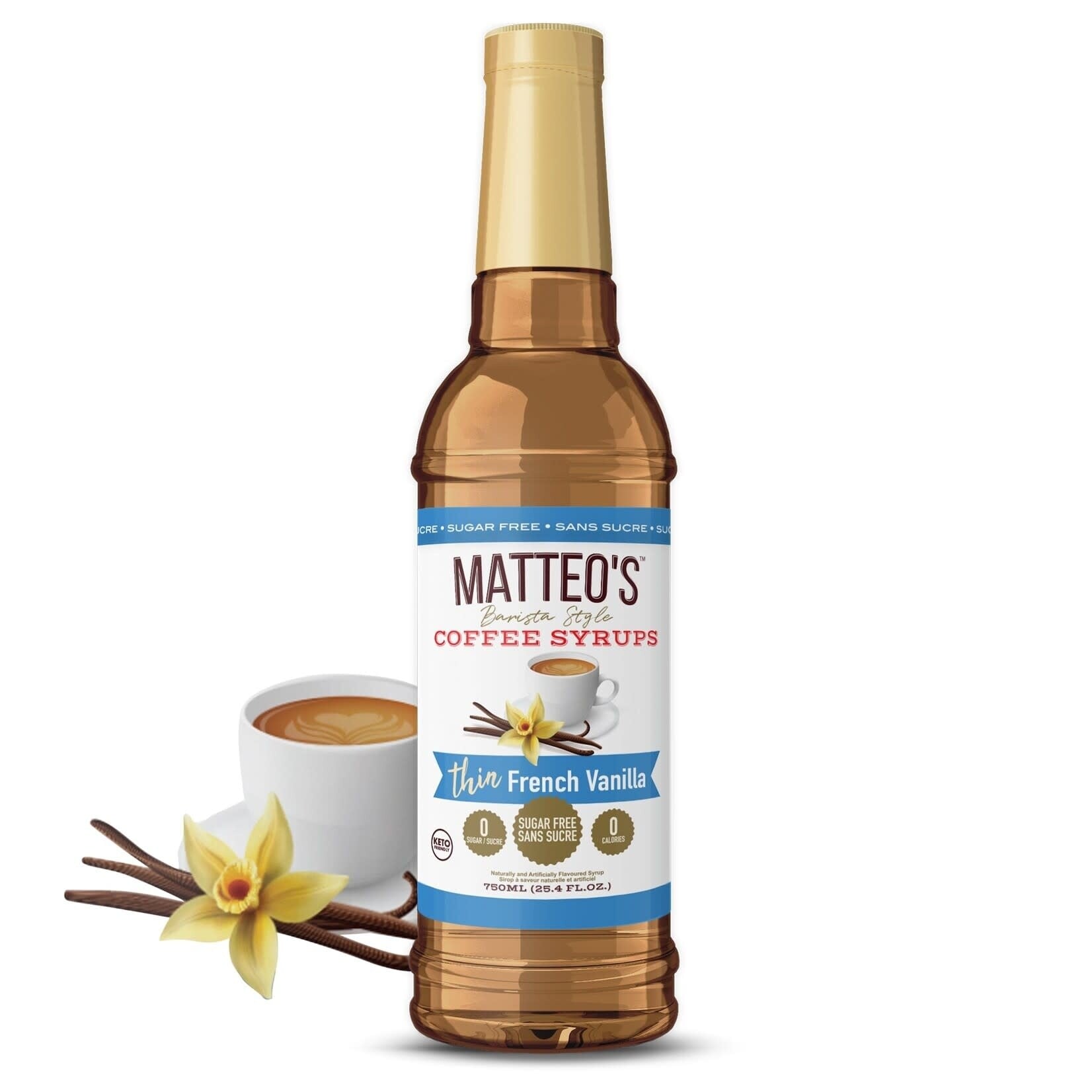 MATTEO'S 50032  -  SIROP A CAFE VANILLE FRANCAISE 750ML MATTEO'S