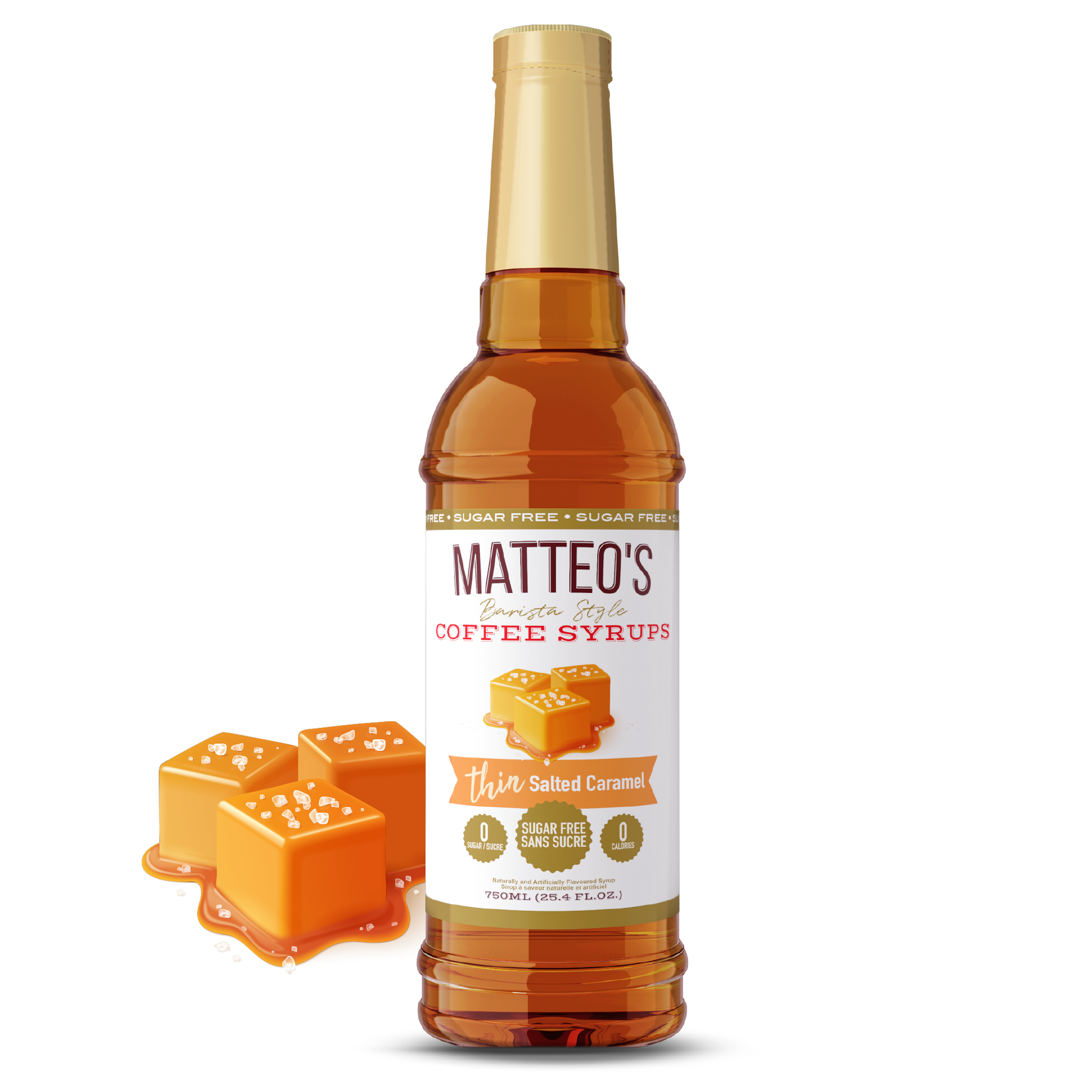 MATTEO'S 16645  -  SIROP A CAFE CARAMEL SALE 750ML MATTEO'S