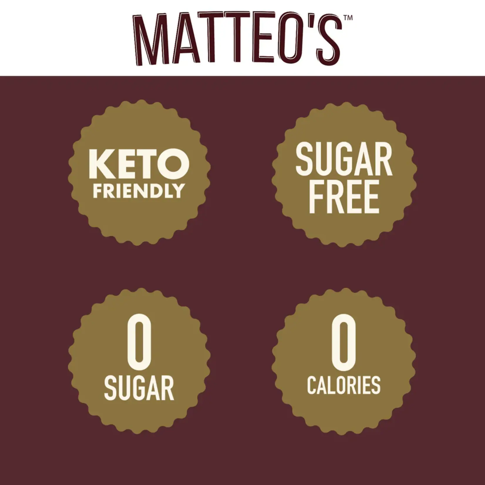 MATTEO'S 16645 - SIROP POUR CAFE AU CARAMEL SALE SANS SUCRE 750ml MATTEO'S