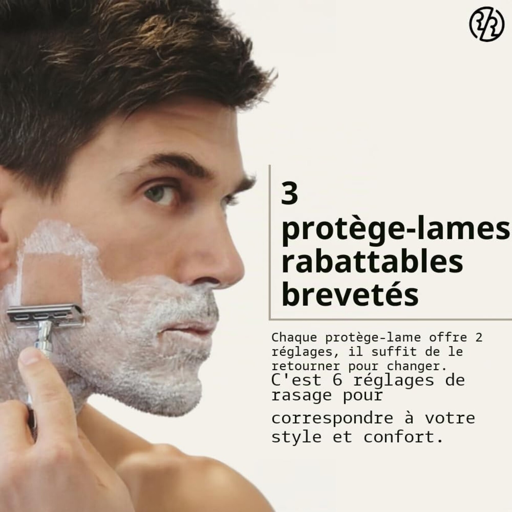 ROCKWELL RAZORS RR-960408 - RASOIR DE SURETE 6C CHROME BLANC ROCKWELL RAZORS