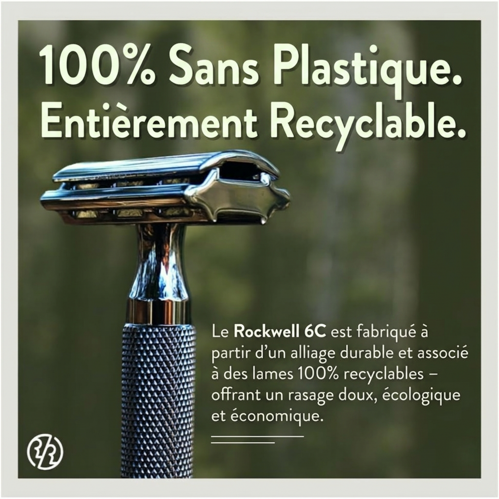 ROCKWELL RAZORS RR-960408 - RASOIR DE SURETE 6C CHROME BLANC ROCKWELL RAZORS