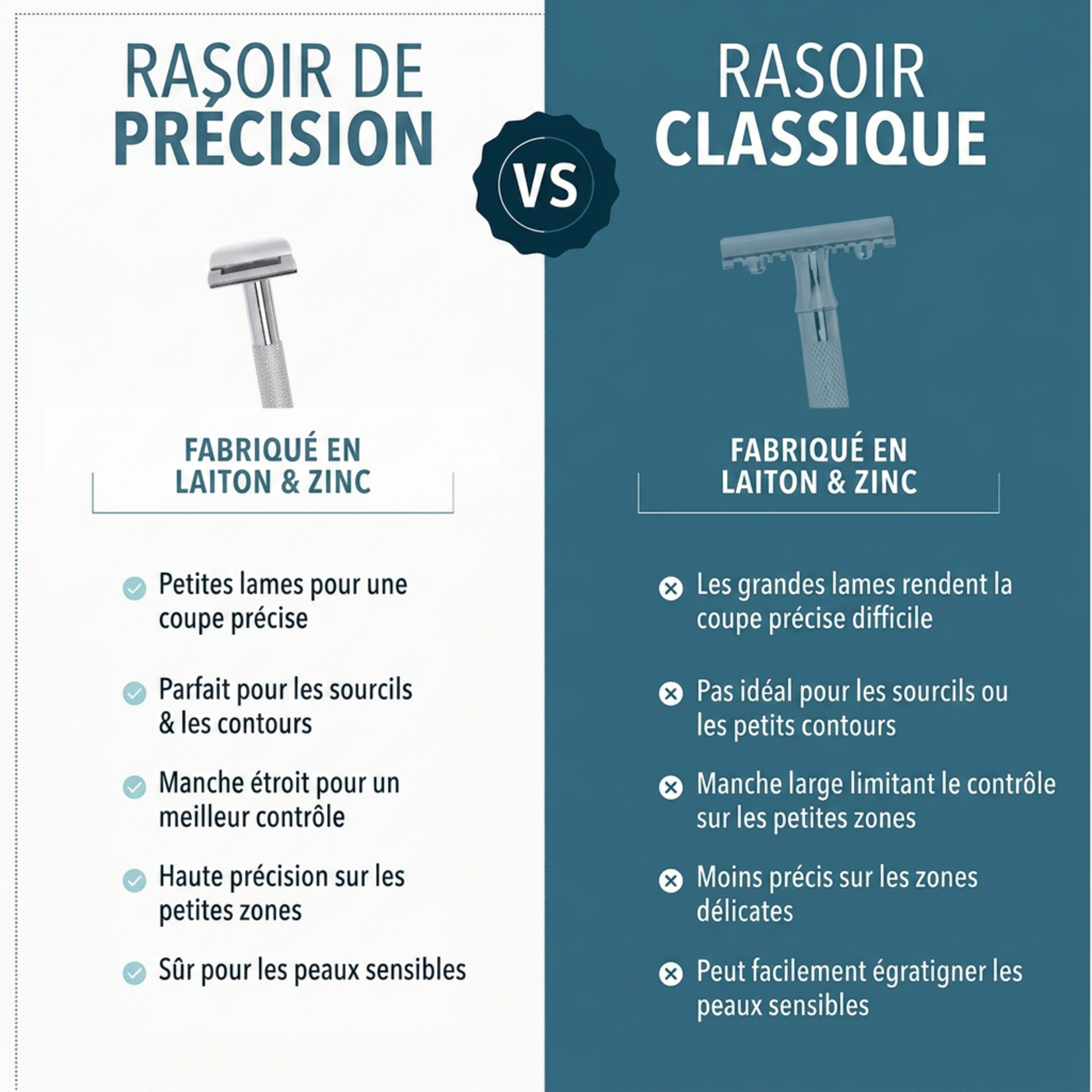 MERKUR MK-907 - RASOIR DE SURETE DE PRECISION CHROME MERKUR