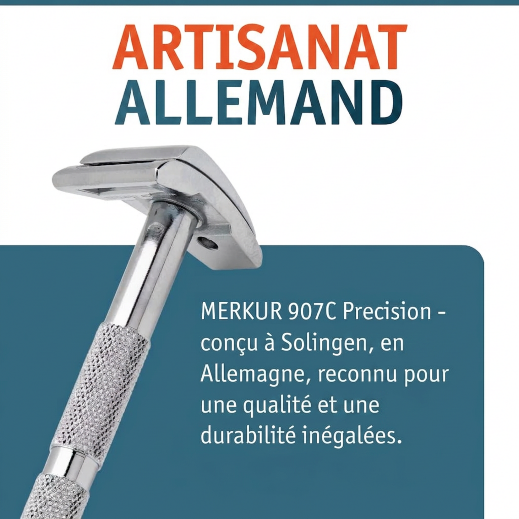 MERKUR MK-907 - RASOIR DE SURETE DE PRECISION CHROME MERKUR
