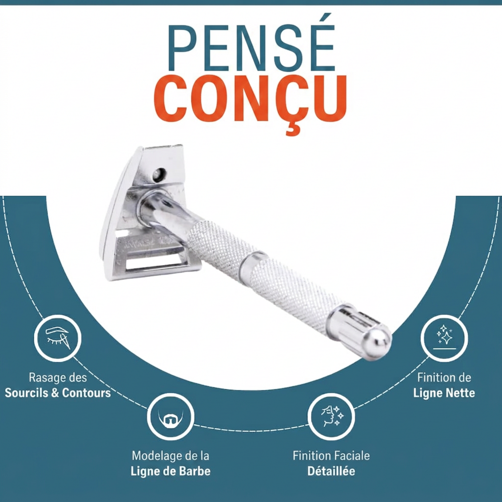 MERKUR MK-907 - RASOIR DE SURETE DE PRECISION CHROME MERKUR