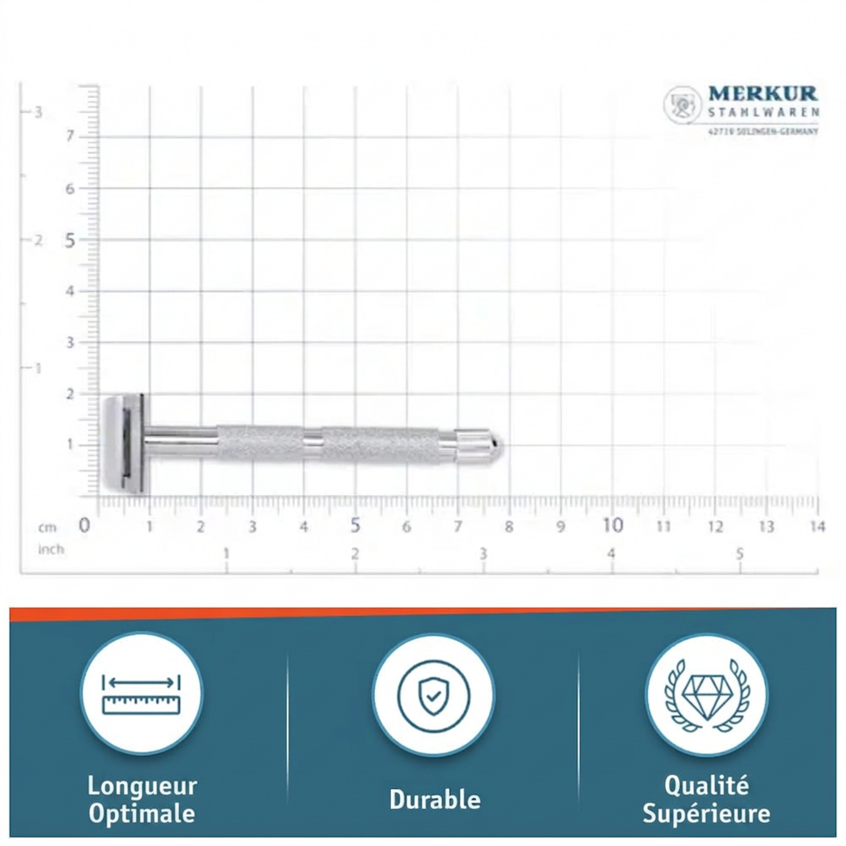 MERKUR MK-907 - RASOIR DE SURETE DE PRECISION CHROME MERKUR