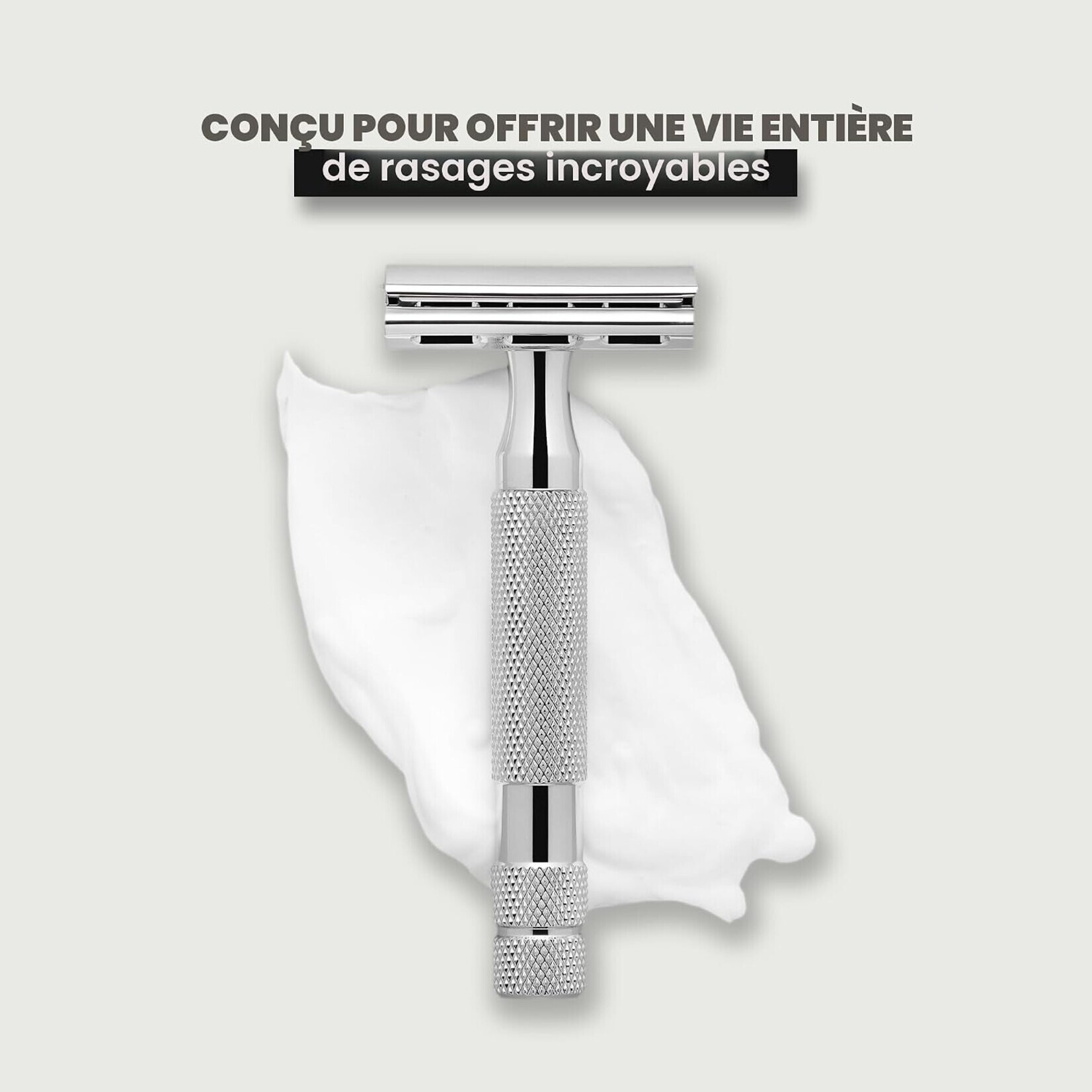 ROCKWELL RAZORS RR-960330 - RASOIR DE SURETE 2C CHROME NOIR BROSSE ROCKWELL RAZORS