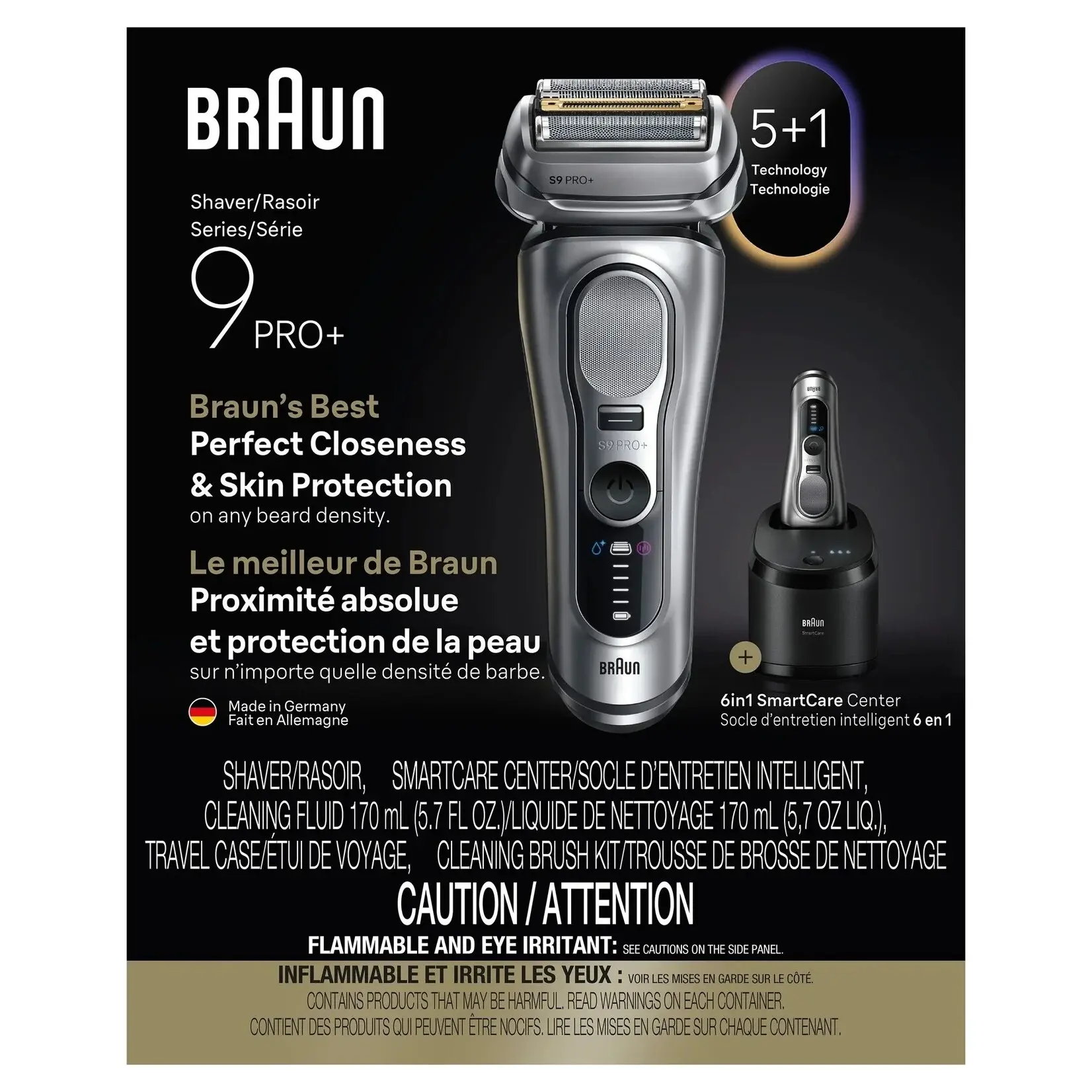 BRAUN 9667CC - RASOIR ELECTRIQUE SERIE 9 PRO+  AVEC BASE DE NETTOYAGE BRAUN