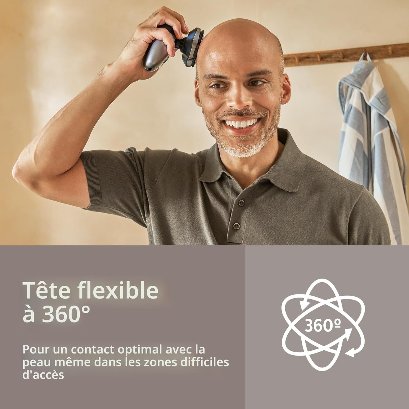 PHILIPS HS7980/28 - RASOIR DE TETE ELECTRIQUE SERIES 7000 AVEC BASE DE NETTOYAGE PHILIPS