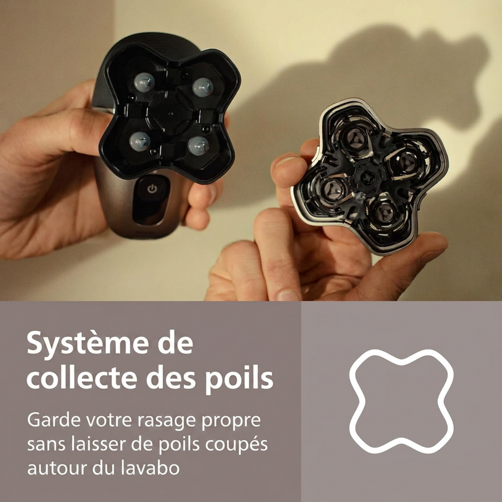 PHILIPS HS7980/28 - RASOIR DE TETE ELECTRIQUE SERIES 7000 AVEC BASE DE NETTOYAGE PHILIPS