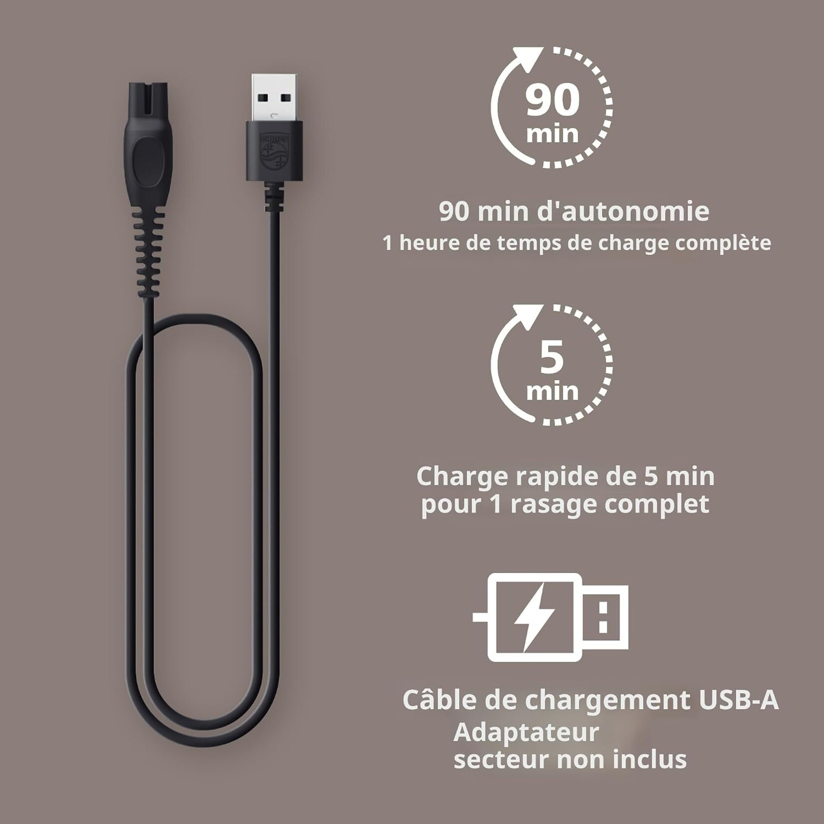PHILIPS HS7980/28 - RASOIR DE TETE ELECTRIQUE SERIES 7000 AVEC BASE DE NETTOYAGE PHILIPS