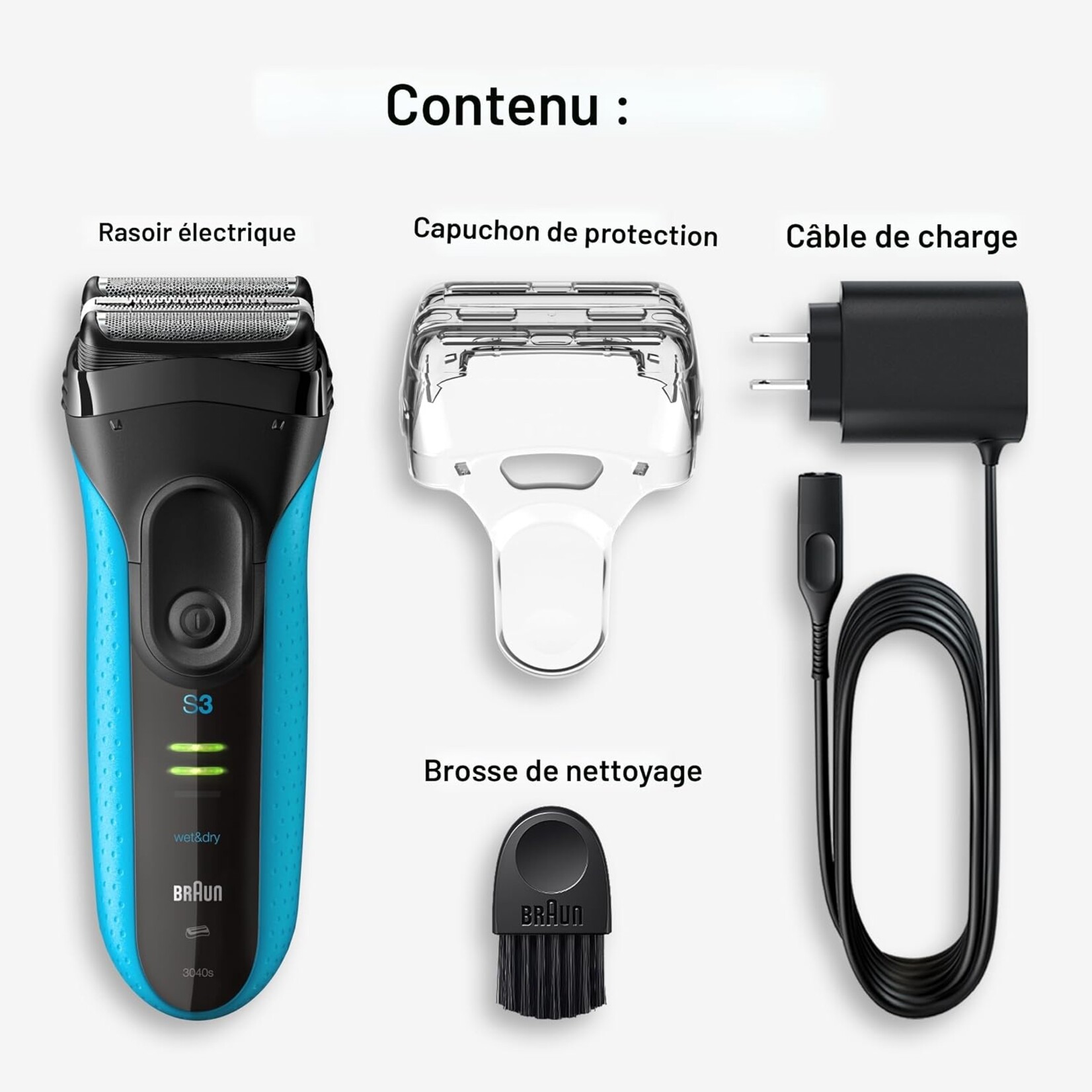 BRAUN 3040S - RASOIR ELECTRIQUE SERIES 3 BRAUN