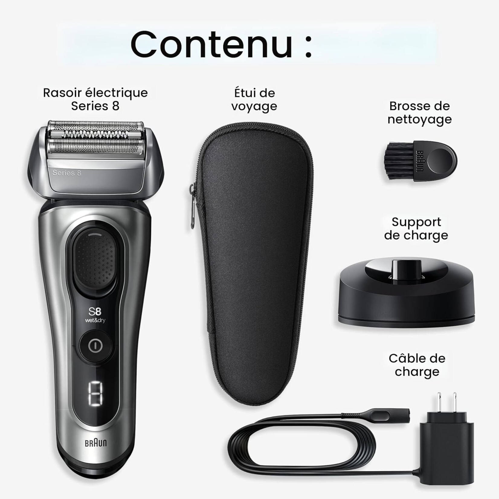 BRAUN 8517S - RASOIR ELECTRIQUE SERIES 8 BRAUN
