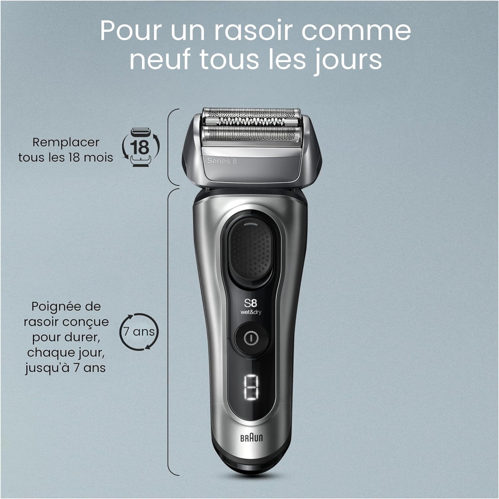 BRAUN 8517S - RASOIR ELECTRIQUE SERIES 8 BRAUN