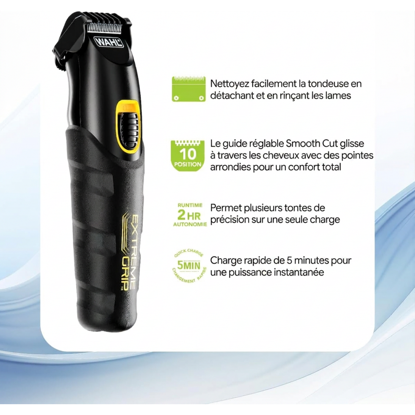 WAHL 3115 - TONDEUSE TOUT-EN-UN AU LITHIUM-ION EXTREME GRIP WAHL