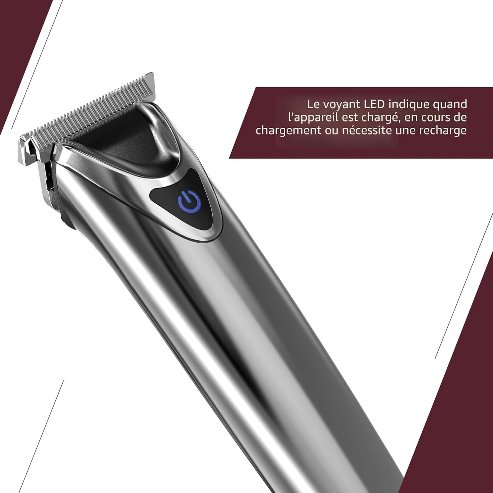 WAHL 3114 - TONDEUSE TOUT-EN-UN EN ACIER INOXYDABLE AU LITHIUM-ION WAHL