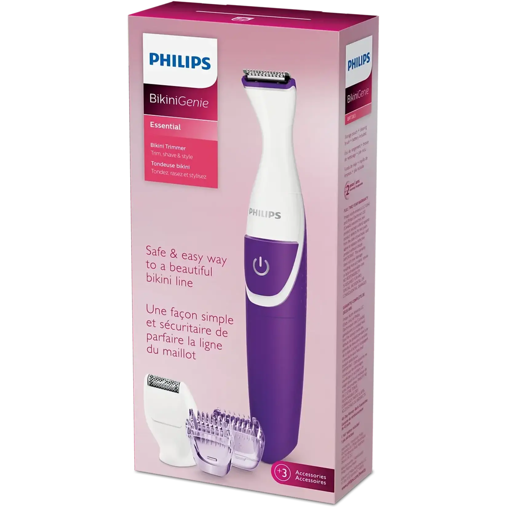 PHILIPS BRT383/50 - TONDEUSE BIKINI GENIE ESSENTIAL PHILIPS
