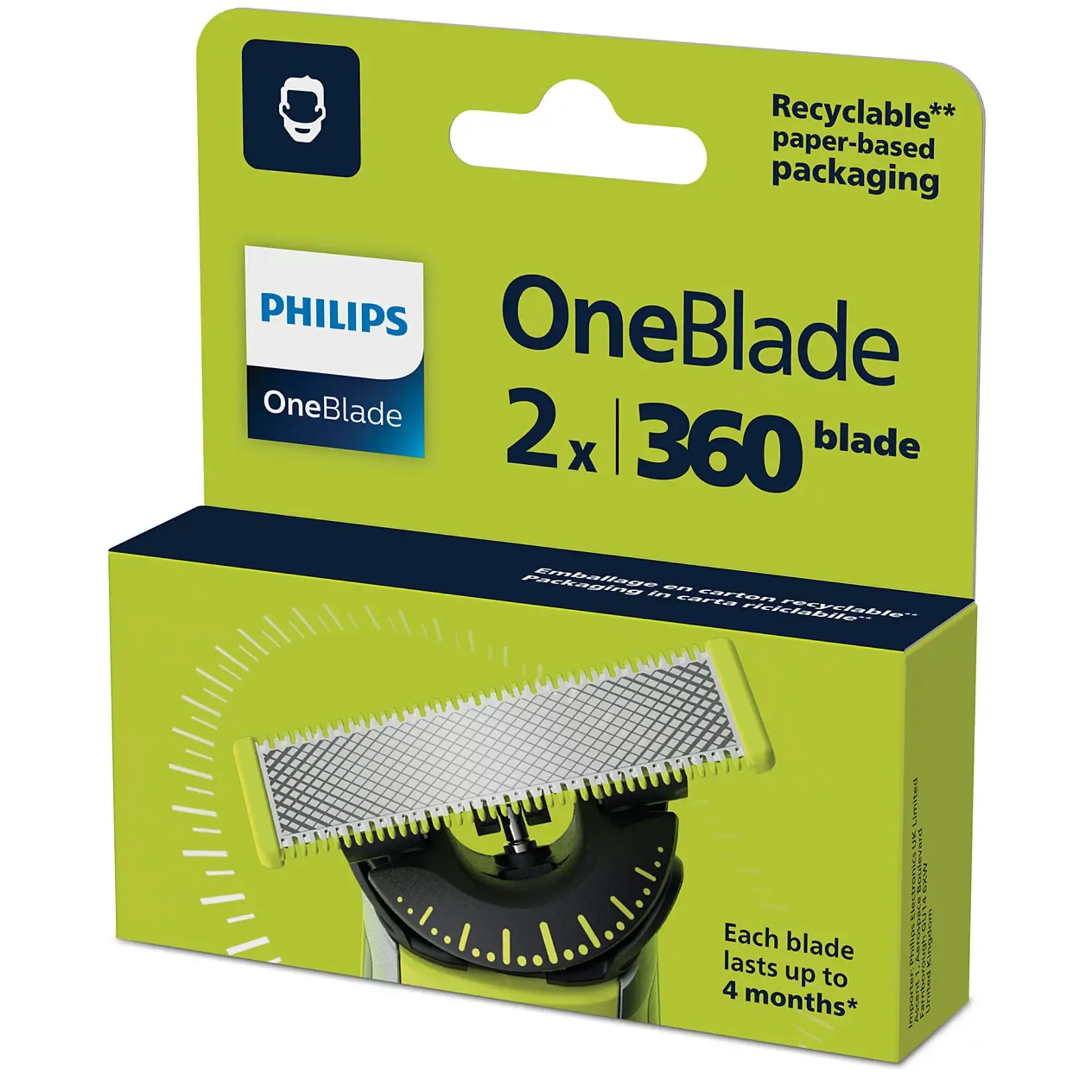 PHILIPS QP420/50 - 2 LAMES DE RASOIR ELECTRIQUE ONE BLADE PHILIPS