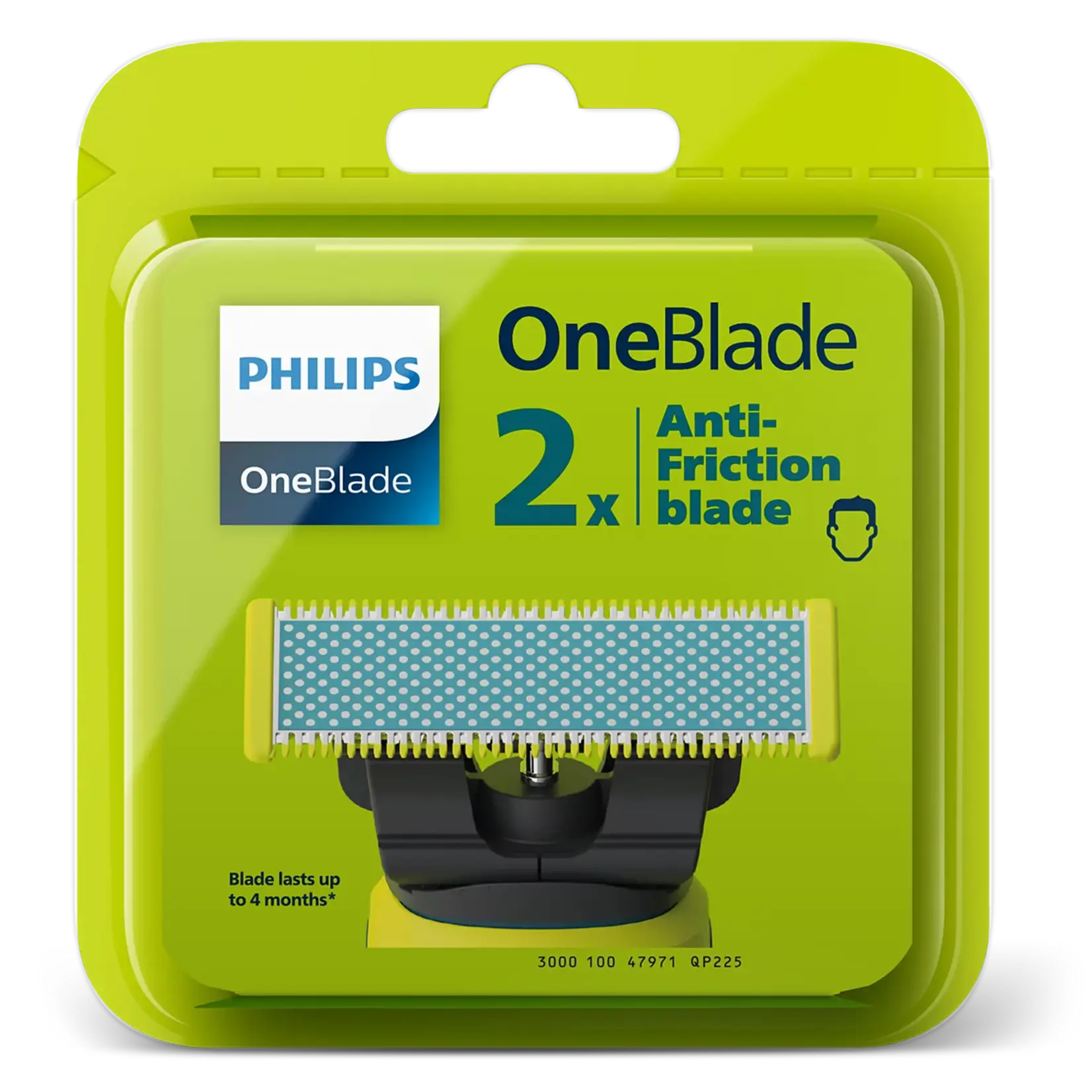 PHILIPS QP225/50  -  2 LAMES ANTI-FRICTION POUR RASOIR ELECTRIQUE ONE BLADE PHILIPS