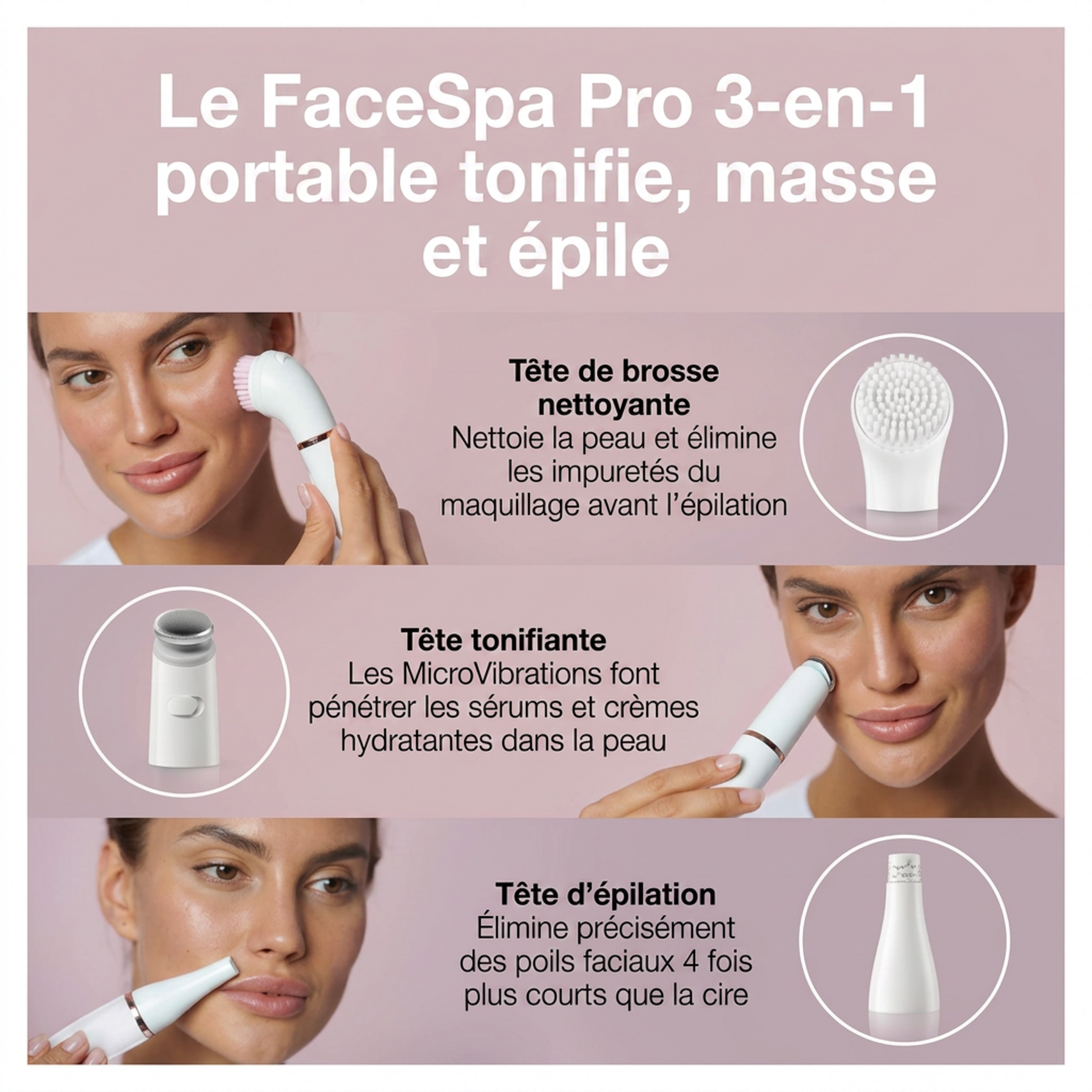 BRAUN SE911 - EPILATEUR FACESPA PRO BRAUN