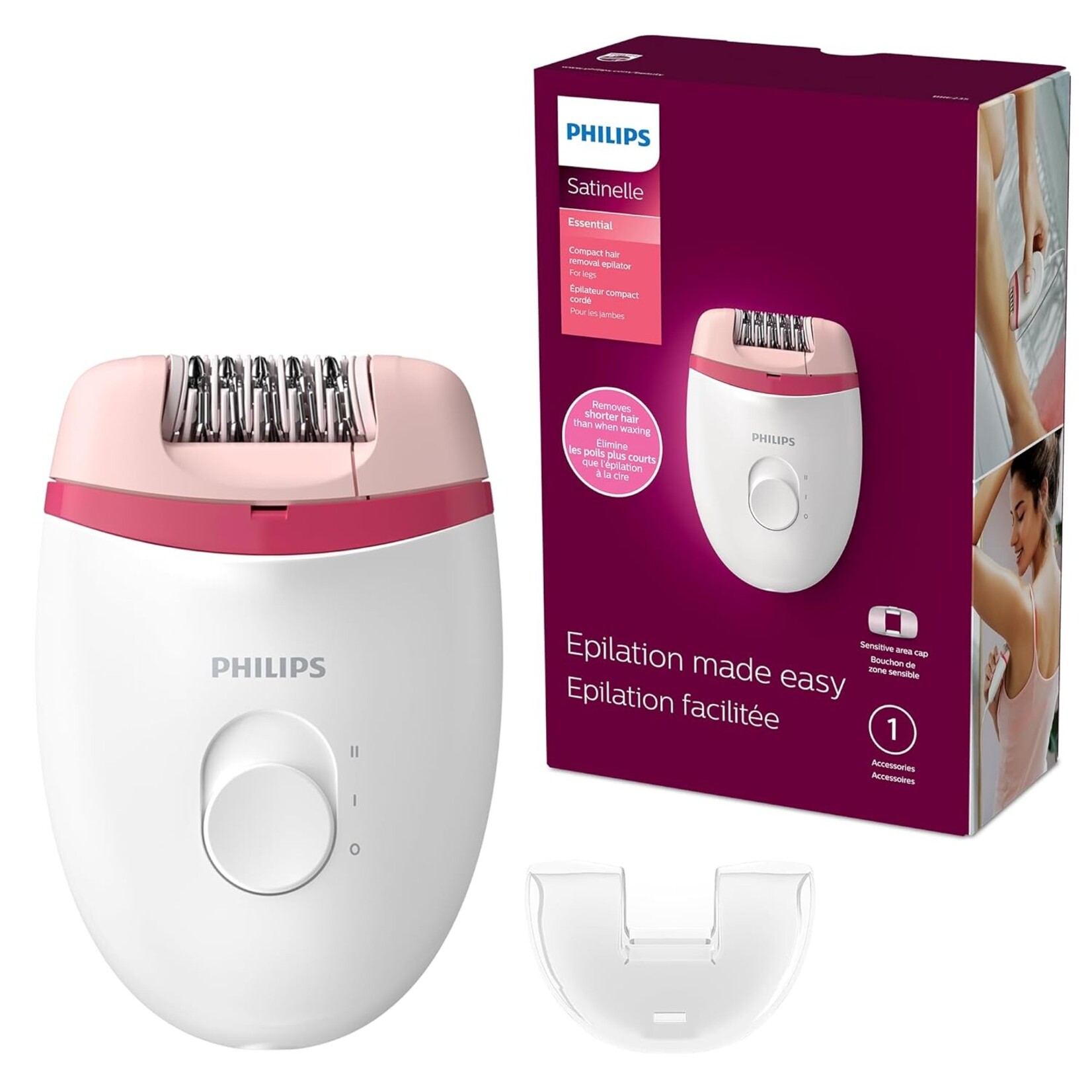 PHILIPS BRE235/04 - EPILATEUR SATINELLE ESSENTIAL COMPACTE PHILIPS