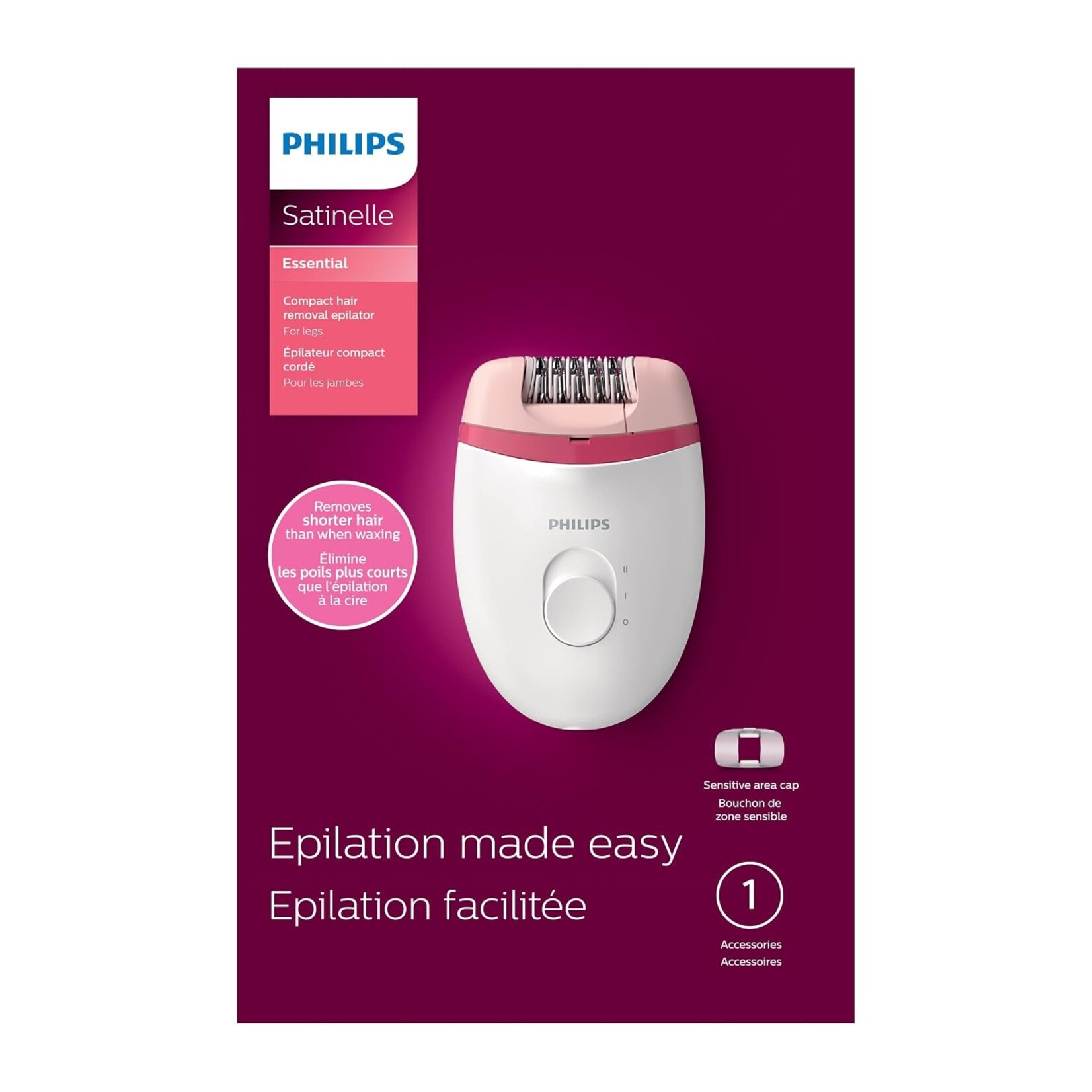 PHILIPS BRE235/04 - EPILATEUR SATINELLE ESSENTIAL COMPACTE PHILIPS