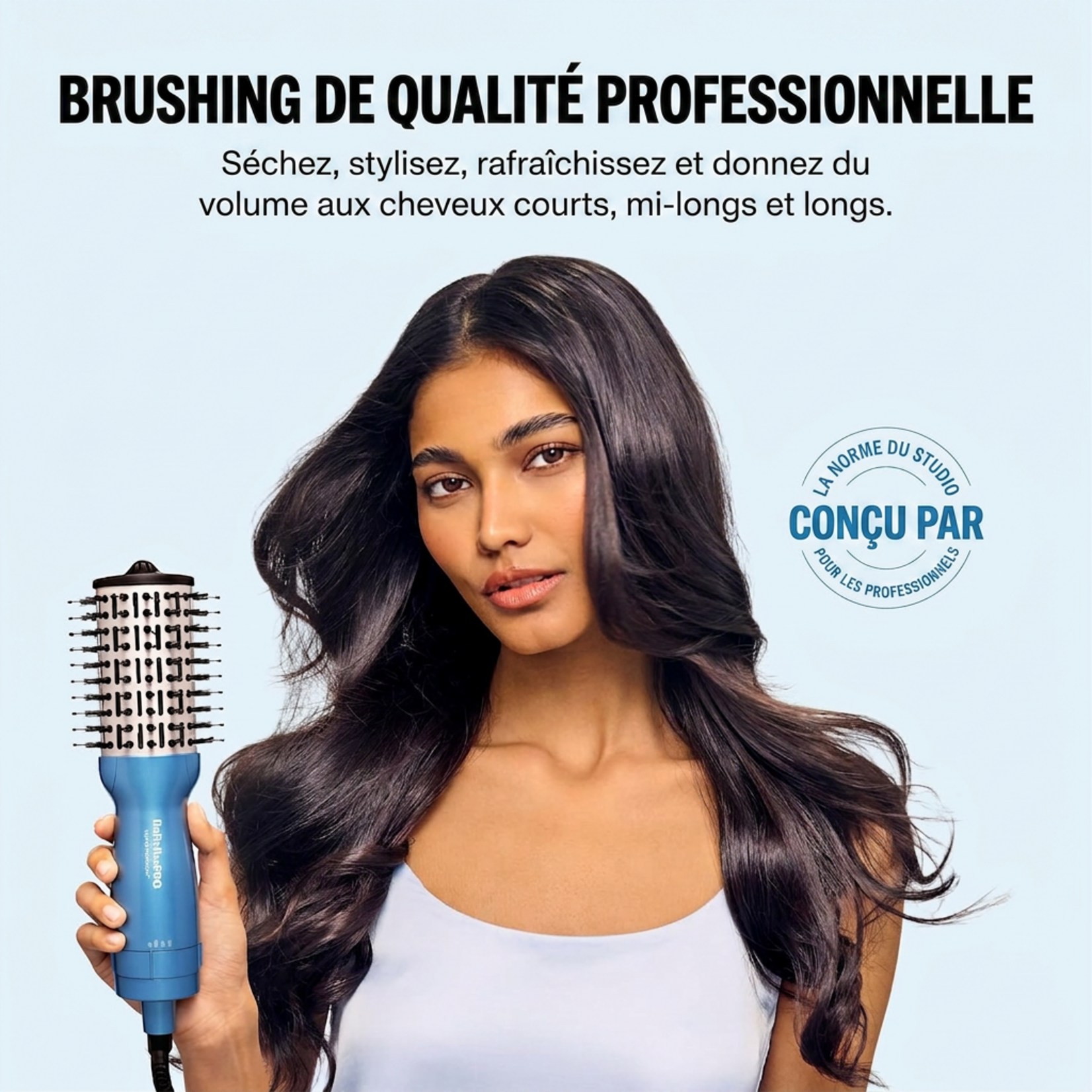 BABYLISS PRO BNTMHBUC - BROSSE COIFFANTE OVALE COMPACTE NANO TITANIUM 2po BABYLIS PRO