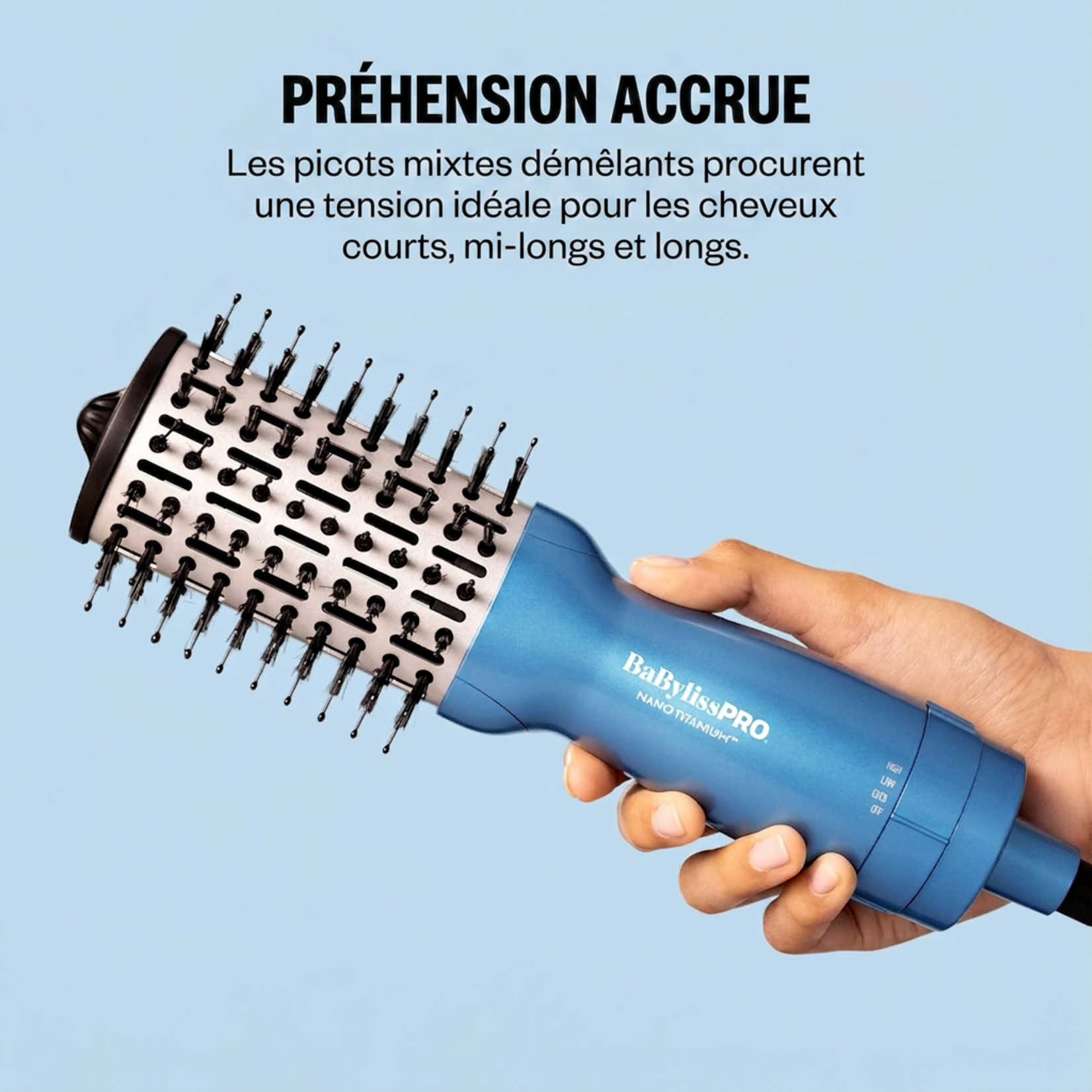 BABYLISS PRO BNTMHBUC - BROSSE COIFFANTE OVALE COMPACTE NANO TITANIUM 2po BABYLIS PRO