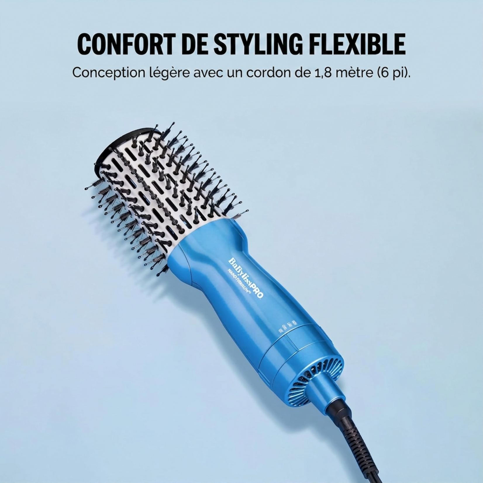 BABYLISS PRO BNTMHBUC - BROSSE COIFFANTE OVALE COMPACTE NANO TITANIUM 2po BABYLIS PRO