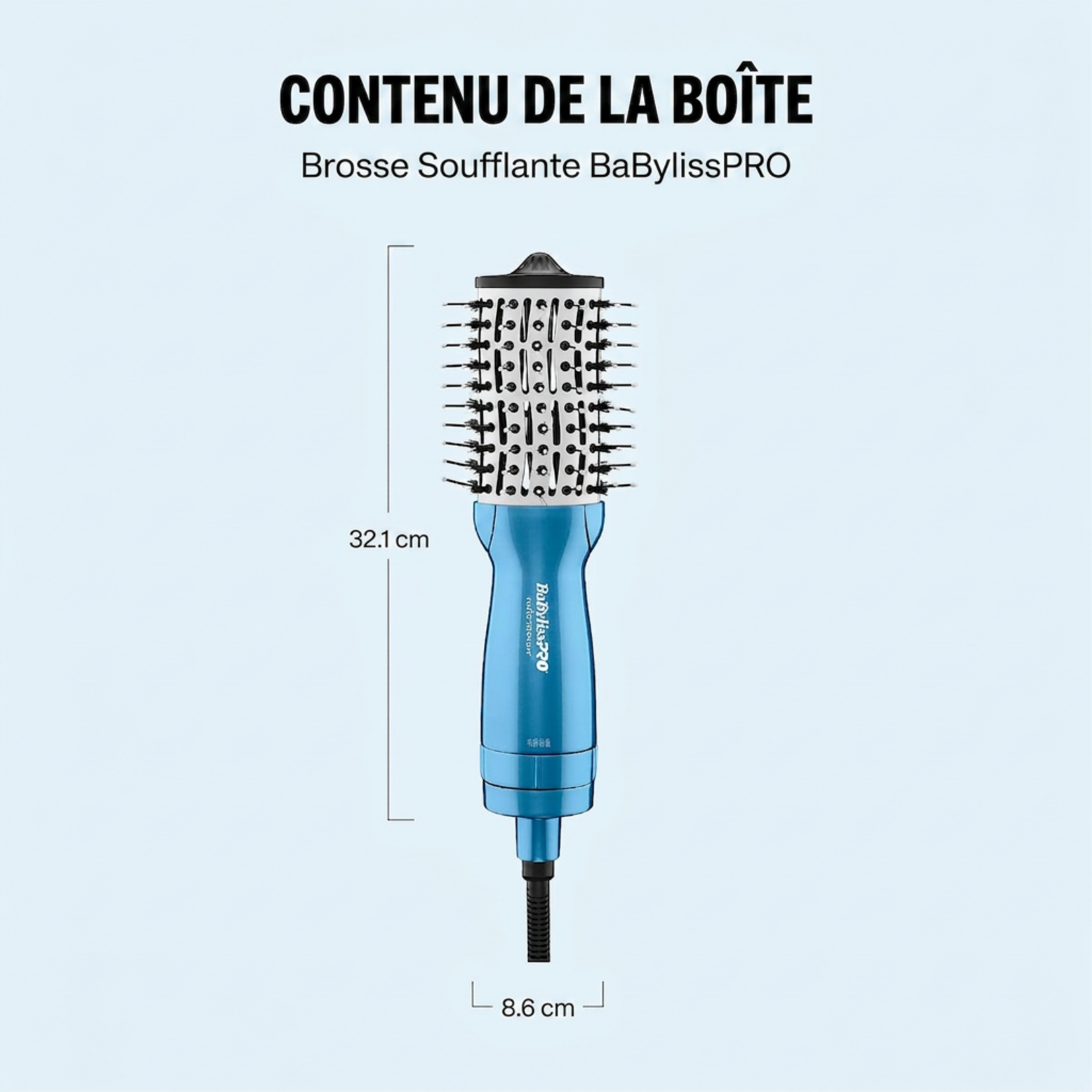 BABYLISS PRO BNTMHBUC - BROSSE COIFFANTE OVALE COMPACTE NANO TITANIUM 2po BABYLIS PRO