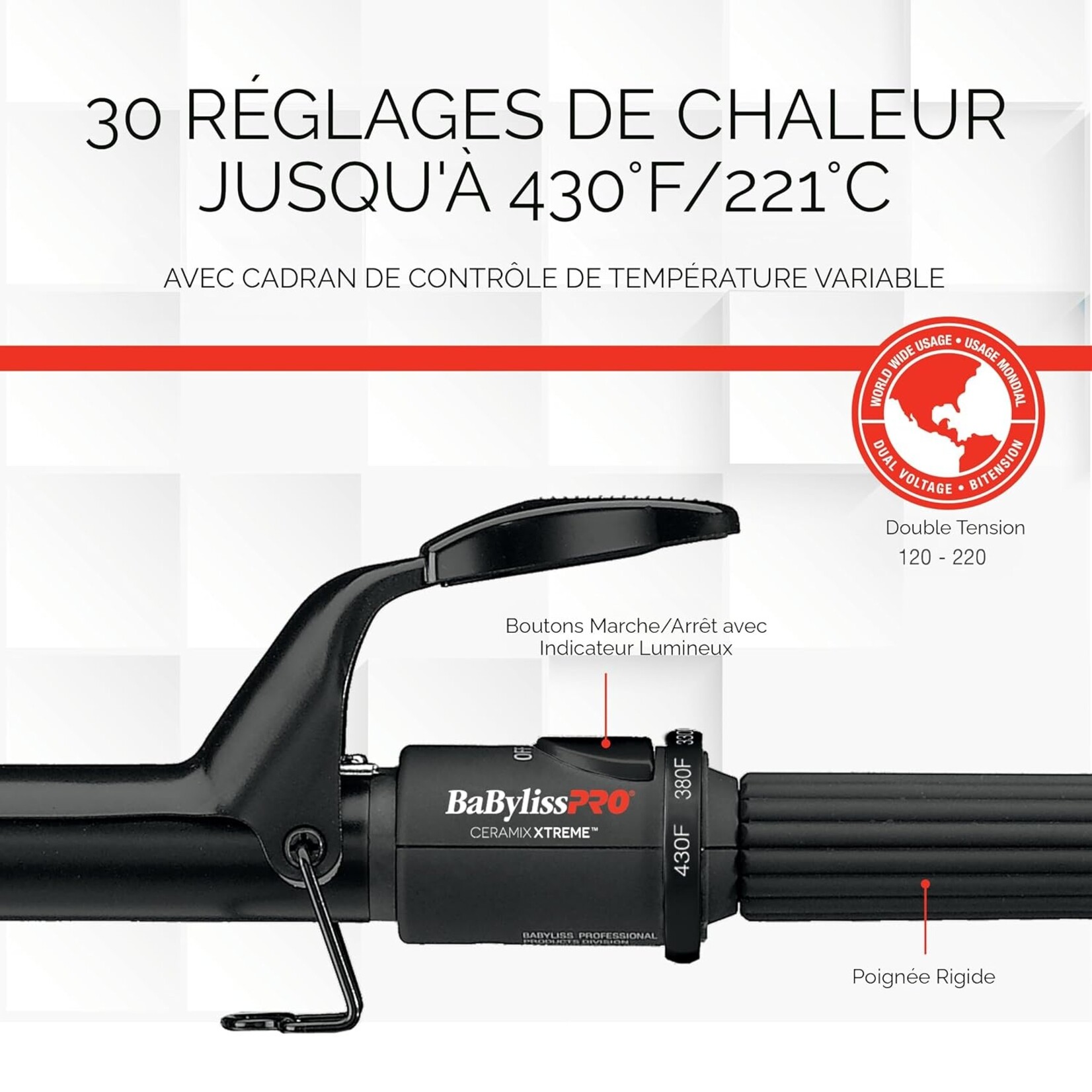 BABYLISS PRO BABC75SNC - FER A FRISER ¾po CERAMIX XTREME BABYLISS PRO