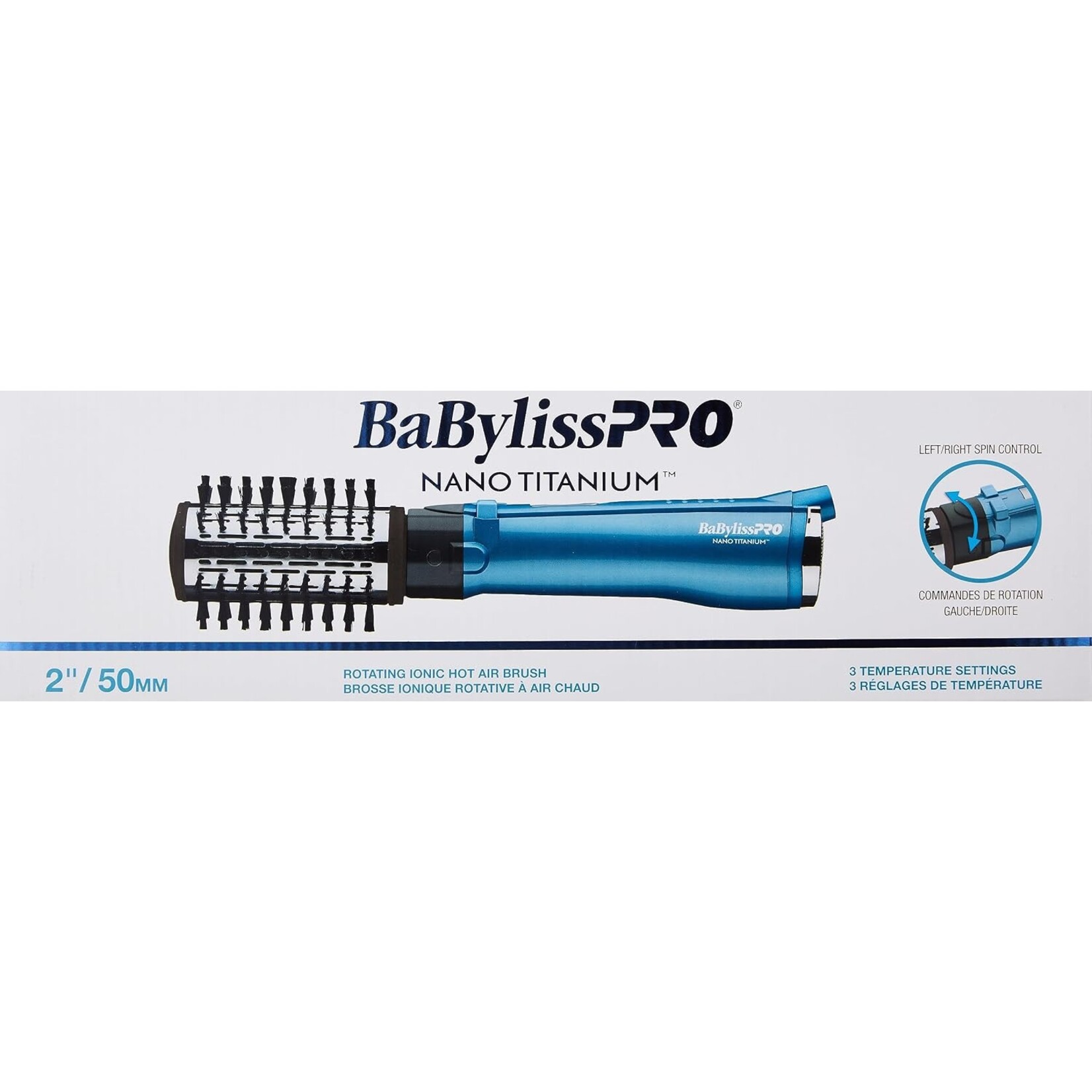 BABYLISS PRO BABNT178C - BROSSE SECHOIR ROTATIVE NANO TITANIUM BABYLISS PRO