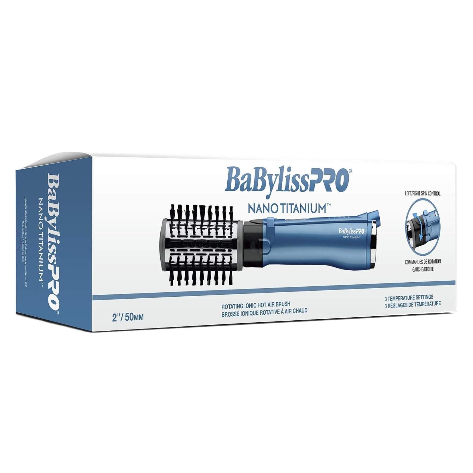 BABYLISS PRO BABNT178C - BROSSE SECHOIR ROTATIVE NANO TITANIUM BABYLISS PRO